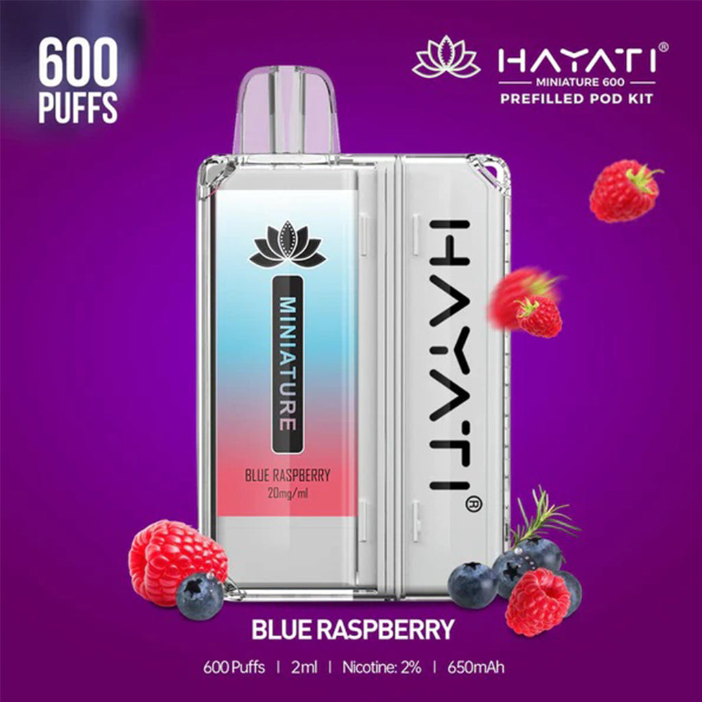 Hayati Miniature Blue Raspberry 600 Pod Kit