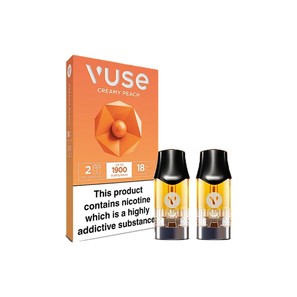 VUSE Pro Creamy Peach Nic Salts E-Liquid Pods