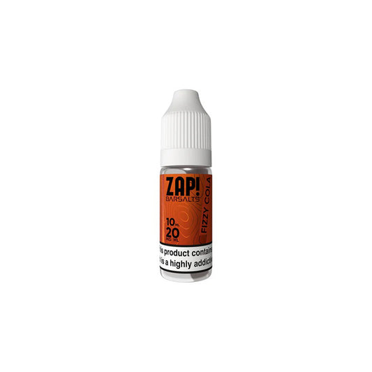 ZAP BAR SALT Fizzy Cola 10ml Nic Salt 50/50